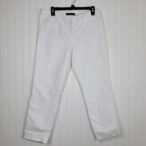 The Limited Drew Fit White Ankle Pants Women's SZ 10
